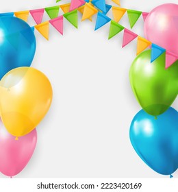 Ilustración vectorial de fondo de cumpleaños de feriado de fiesta