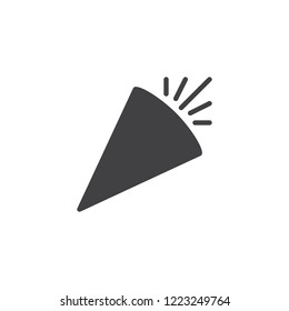 Party horn blower vector icon. filled flat sign for mobile concept and web design. simple solid icon. Symbol, logo illustration. Pixel perfect vector graphics