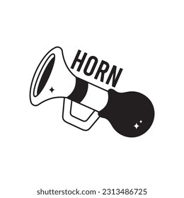 Esbozo vectorial del doodle del Cuerno del Partido Sticker. archivo EPS 10