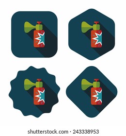 party horn flat icon with long shadow,eps10