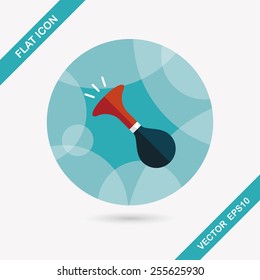 party horn flat icon with long shadow,eps10