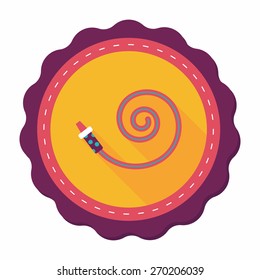 party horn flat icon with long shadow,eps10