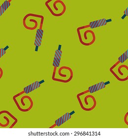 party horn flat icon,eps10 seamless pattern background