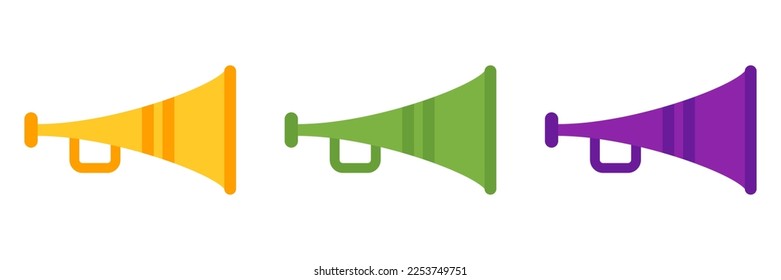 Party Horn in flat style isolated