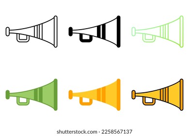 Party Horn in flat style isolated