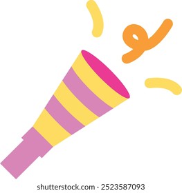 Party Horn Icon or Illustration Representing Celebration, Fun, and Festivities