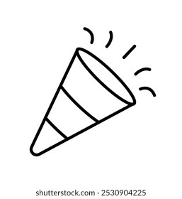 A party horn or noisemaker, often used in celebrations and festivities.