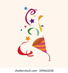 Party Horn Theme Elements Vector,eps