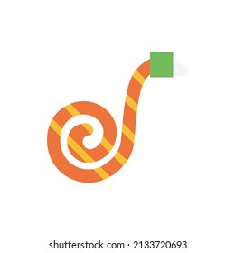 Party Horn Vector Flat Icon Design illustration. St Patrick's Day Symbol on White background EPS 10 File