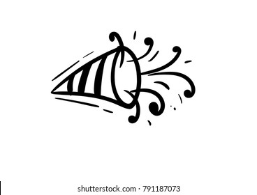 Party horns icon vector 