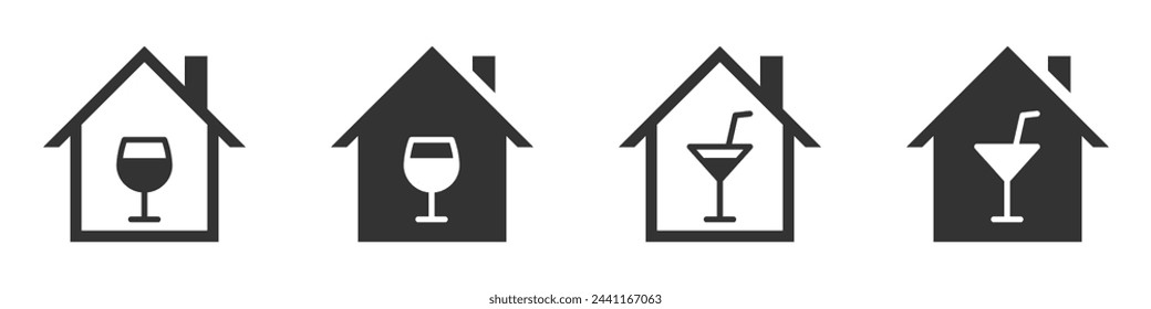 Party House icon. Vector illustration.