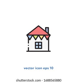 "Party house, picnic" vector icon illustration. Ui/Ux. Premium quality.