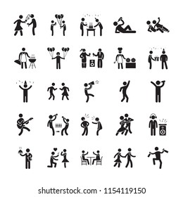
Party Human Glyph Icon Pack

