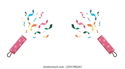Party Icon. Confetti popper illustration