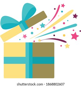 Party icon. A decoration used when a party event is made into an icon design.