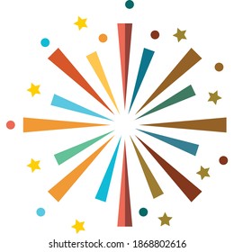 Party icon. A decoration used when a party event is made into an icon design.