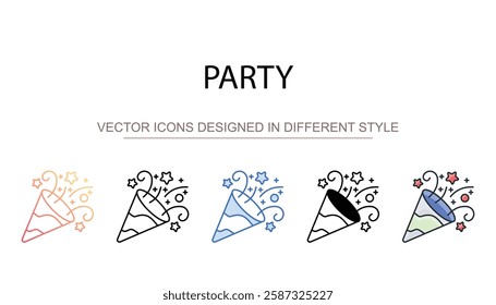 Party icon design with white background stock illustration