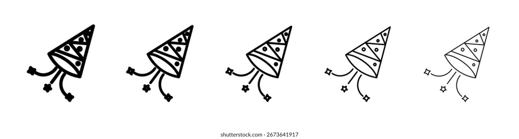 Icono de fiesta conjunto de ilustración plana logo