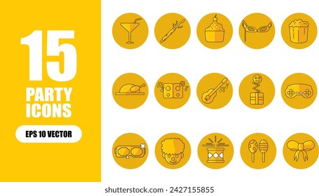 Party Icon Illustration Collection Set