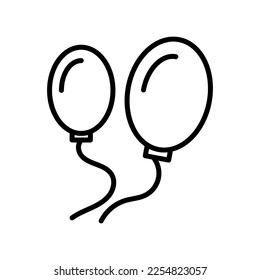 Party icon line isolated on white background. Black flat thin icon on modern outline style. Linear symbol and editable stroke. Simple and pixel perfect stroke vector illustration