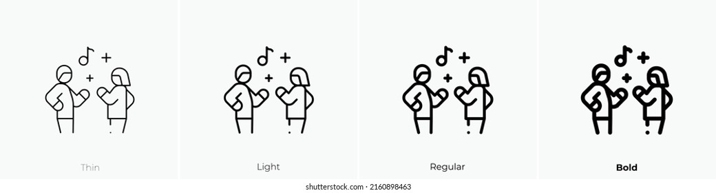 party icon. Linear style sign isolated on white background. Vector illustration.