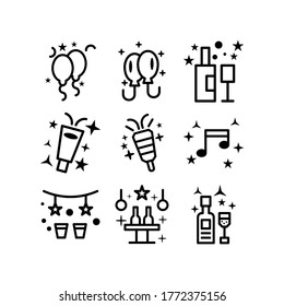 party icon or logo isolated sign symbol vector illustration - Collection of high quality black style vector icons
