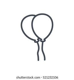 Party Icon Outlined Line Balloons