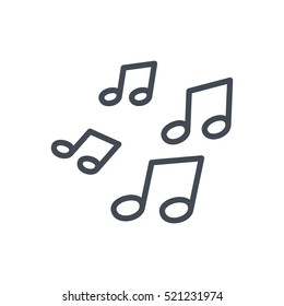 Party Icon Outlined Line Notes