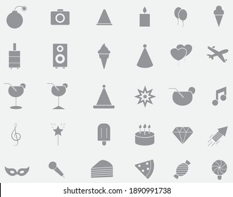 Party icon set illustration EPS 10