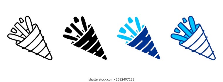 Party Icon Set Multiple Style Vector Illustration