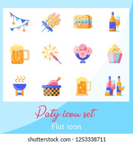 The party icon set. These are flat icon and illustration.