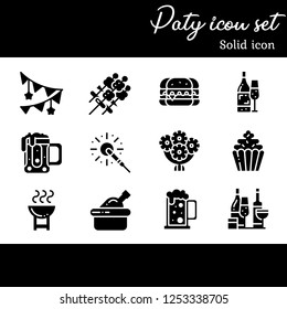 The party icon set. These are solid icon and illustration.