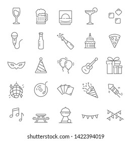 party icon. Set of party. vector illustration