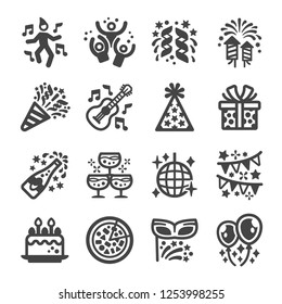 party icon set,vector and illustration