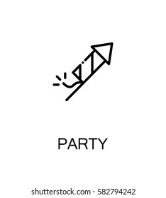 Party Icon. Party Single High Quality Outline Symbol For Web Design Or Mobile App. Thin Line Sign For Design Logo. Black Outline Pictogram On White Background