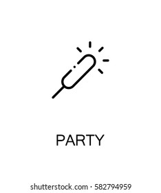 Party icon. Party single high quality outline symbol for web design or mobile app. Thin line sign for design logo. Black outline pictogram on white background