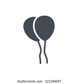 Party Icon Solid Glyph Balloons silhouette