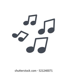 Party Icon Solid Glyph Notes silhouette