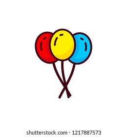 Party icon template vector. Celebration vector illustration. Thin line icons for party