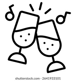 Party icon Thin line vector design
