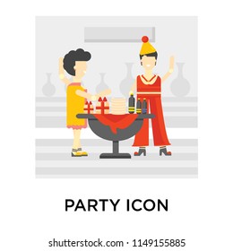 Party icon vector isolated on white background for your web and mobile app design, Party logo concept