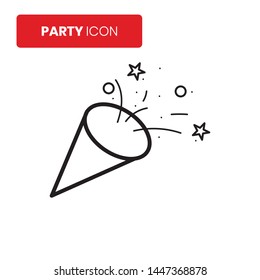Party icon vector on white background
