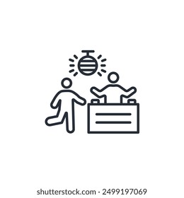 Party icon. vector.Editable stroke.linear style sign for use web design,logo.Symbol illustration.