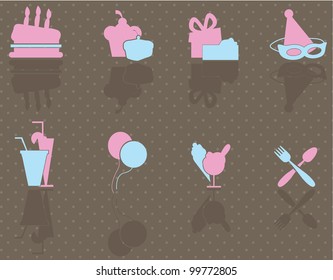 party icons for birthday, celebration, kids and others