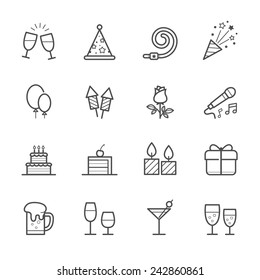 Party Icons And Celebration Icons