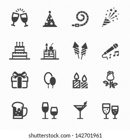 Party Icons and Celebration Icons with White Background