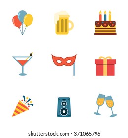 Party Icons Flat