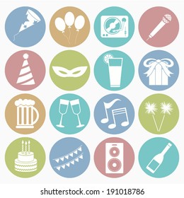 party icons set 