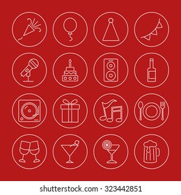 party icons set