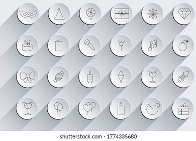 Party icons. Vector illustration EPS 10